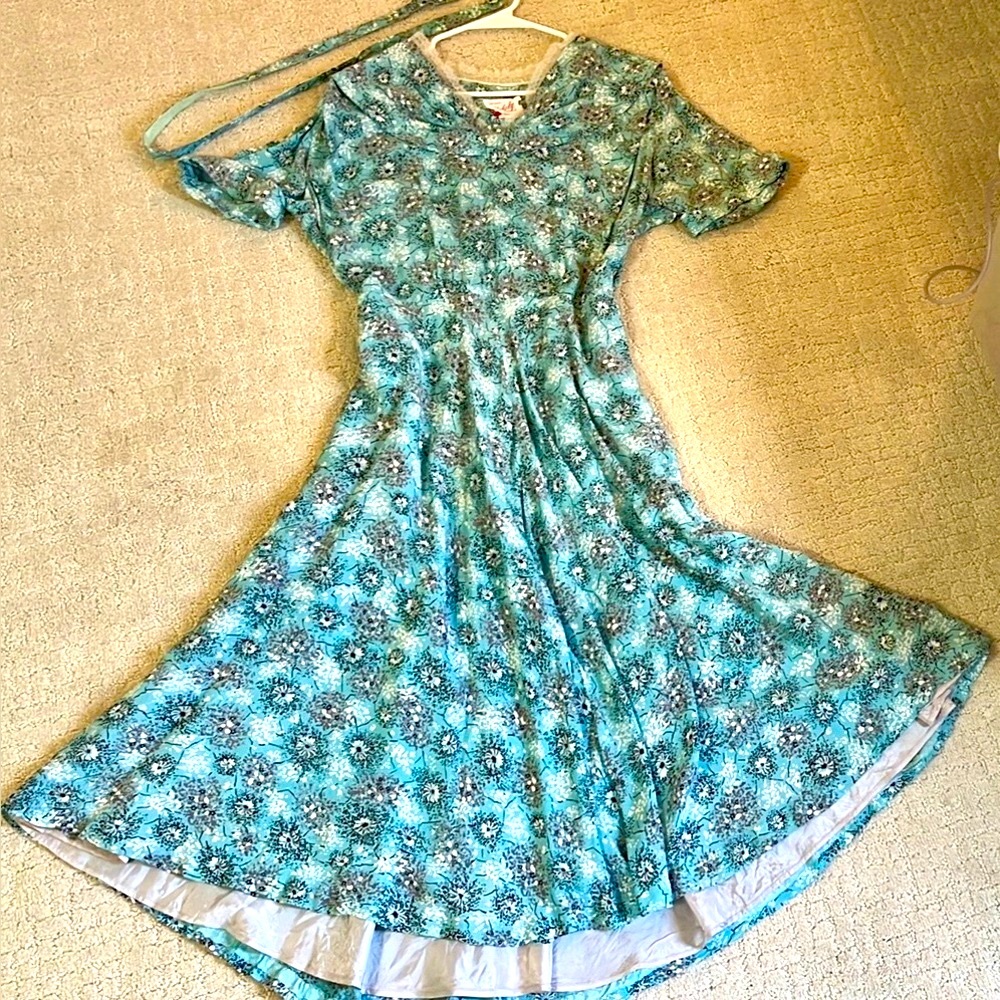 1940s true vintage floral dress